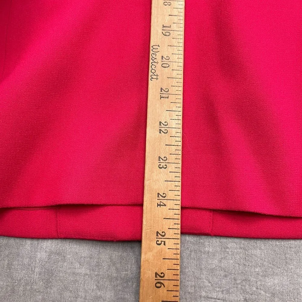 Casual Corner Skirt Suit Women 4/28W‎ Red 2pc Classic Career Party Formal VTG